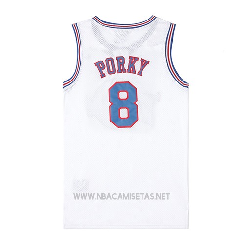 Camiseta Tune Squad Porky NO 8 Blanco